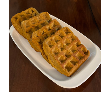 Low Carb Pumpkin Waffle Cakes - Fresh Baked